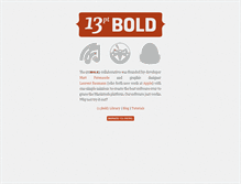 Tablet Screenshot of 13bold.com